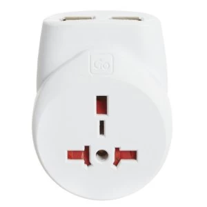 Image of Design Go Go Travel European Travel Adapter With Twin USB Ports