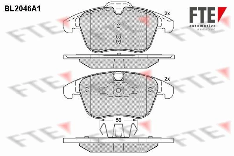 Image of Brake pad set FTE 9010632