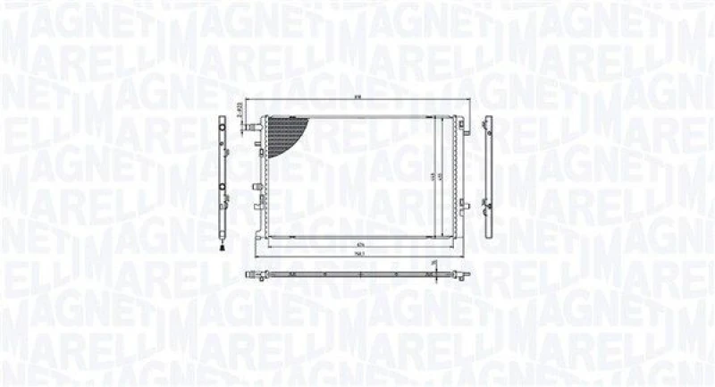 Image of MAGNETI MARELLI Engine radiator MAGNETI MARELLI 350213217000