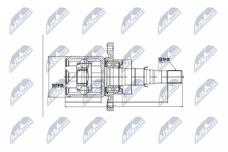 Image of NTY CV joint kit NTY NPW-NS-046