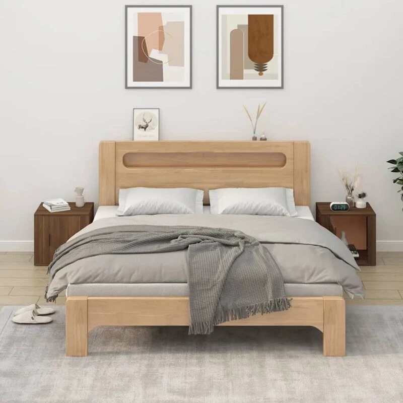 Image of Vidaxl Bedside Cabinets 2 Pcs Brown Oak 50X39X47 Cm, Brown 816703