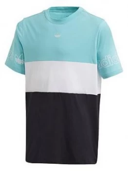Image of Boys, adidas Originals Childrens Pantanel T-Shirt - Blue, Size 13-14 Years