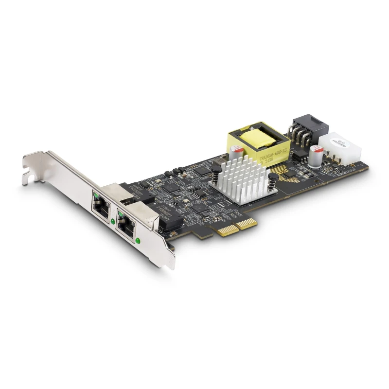 Image of StarTech.com StarTech.com 2-Port 2.5Gbps NBASE-T PoE Network Card, Dual Intel I225-V, 802.3af/at PoE+ Multi-Gigabit NIC, PCI Express Server LAN Card,