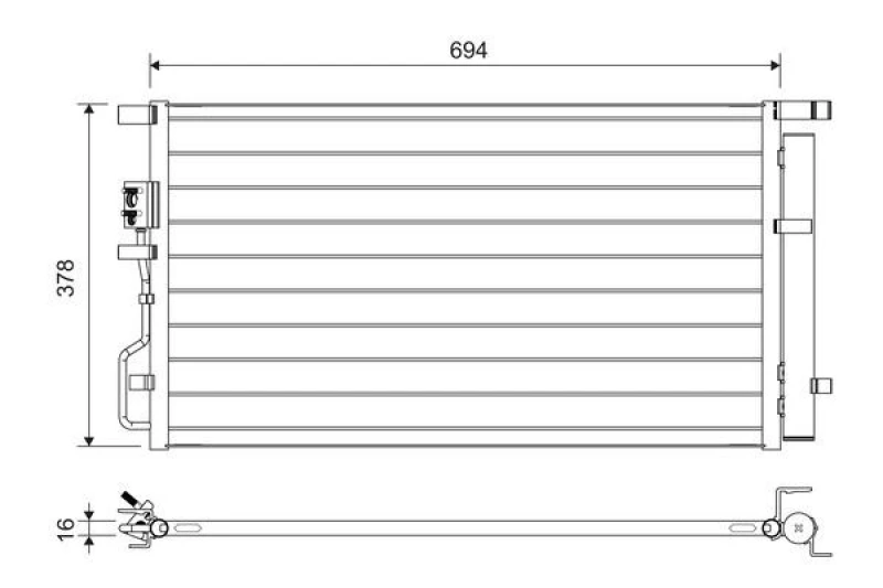 Image of Air conditioning condenser VALEO 822614