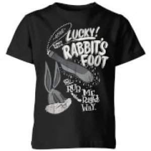 image of Looney Tunes ACME Lucky Rabbits Foot Kids T-Shirt - Black - 11-12 Years