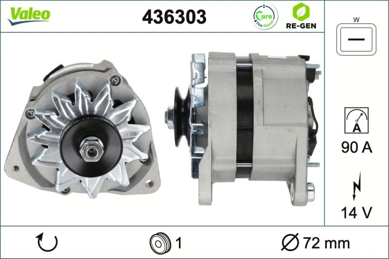 Image of Alternator VALEO 436303