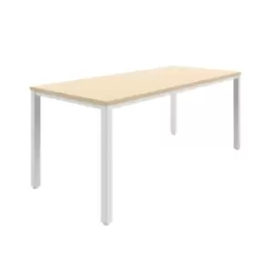 Image of Fraction Infinity 180 X 80 Meeting Table - Maple With White Legs