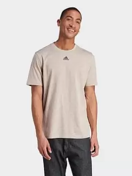 Image of adidas Melange T-Shirt - Beige, Beige, Size L, Men