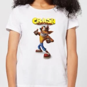 Image of Crash Bandicoot Thumbs Up Womens T-Shirt - White - 3XL
