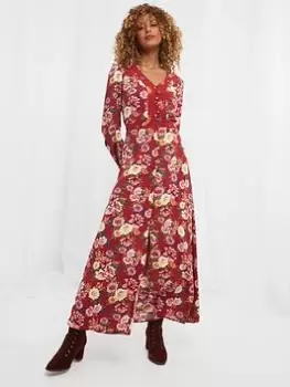 Joe Browns Fabulous Flora Boho Maxi Dress -red, Red, Size 12, Women