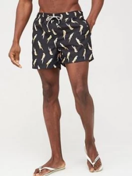 Image of Jack & Jones Aruba Animal Swim Shorts - Black