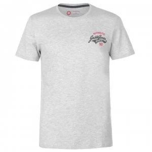 Image of Jack and Jones Core Heritage T Shirt - Light Grey Marl