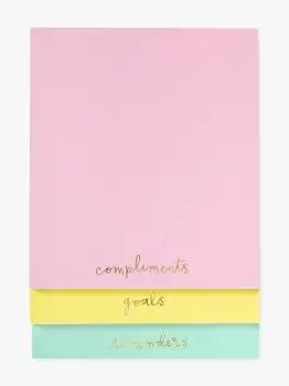 image of Compliments, Goals, Reminders Stacked Notepad - Multi - One Size