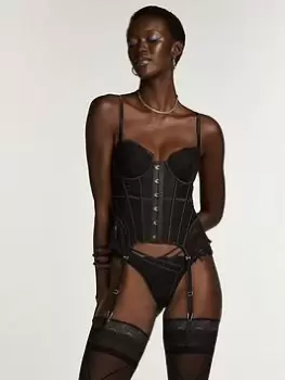 Image of Hunkemoller Fleur Bustier - Black, Size 32D, Women