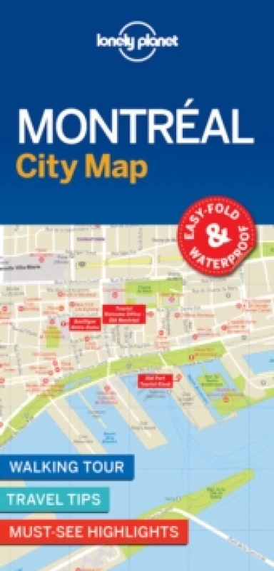 Image of Lonely Planet Montreal City Map : Durable, Waterproof, Easy-Fold Planning Map with Attractions & Walking Tours Sheet map, folded