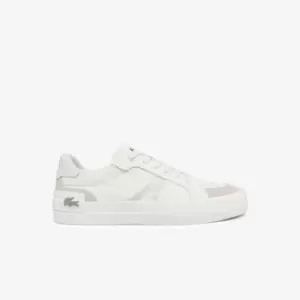 Image of Lacoste Mens L004 Canvas Trainers Size 10 UK White