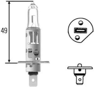 Image of Bulb (Hb448Uv) 12V 55W P14.5S 8GH002089-133 by Hella