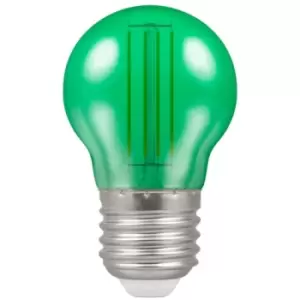 image of Crompton Lamps LED Golfball 4.5W E27 Harlequin IP65 Green Translucent