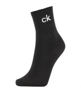 Image of Calvin Klein Women Short Crew Sock 1Pack Modern Logo Keira