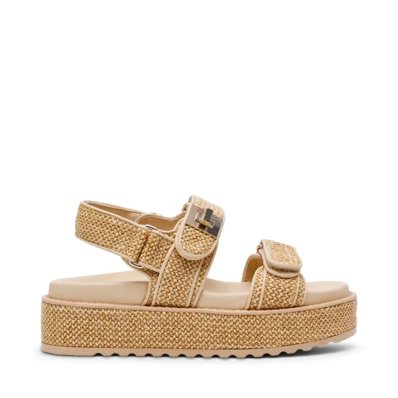 Image of Steve Madden Womens wedge sandals Steve Madden Bigmona Beige Female 36