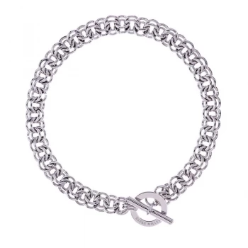 Image of Karen Millen Jewellery Encrusted Bar & Hoop Choker Necklace