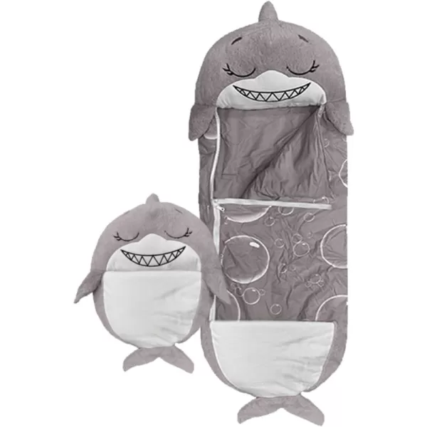 image of Happy Nappers Grey Shark Large Sleeping Bag