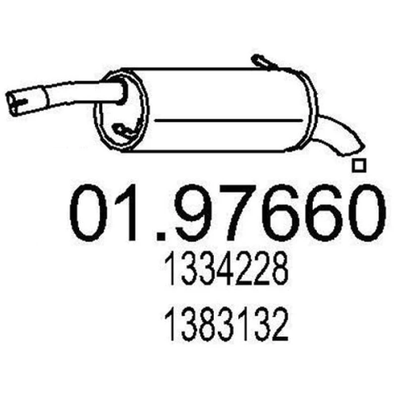 Image of MTS 01.97660 Rear silencer End Silencer (3437)