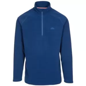 Image of Trespass Mens Keynote Anti Pilling 1/4 Zip Fleece Top (XS) (Dark Navy)
