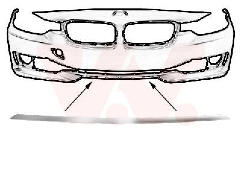 Image of VAN WEZEL Bumper cover VAN WEZEL 0670481