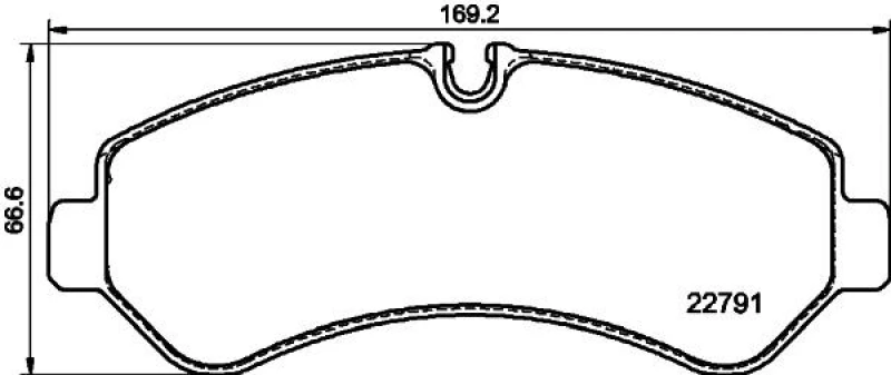 Image of HELLA Brake pad set HELLA 8DB 355 039-131