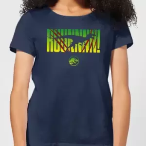 Image of Jurassic Park Run! Womens T-Shirt - Navy - XXL