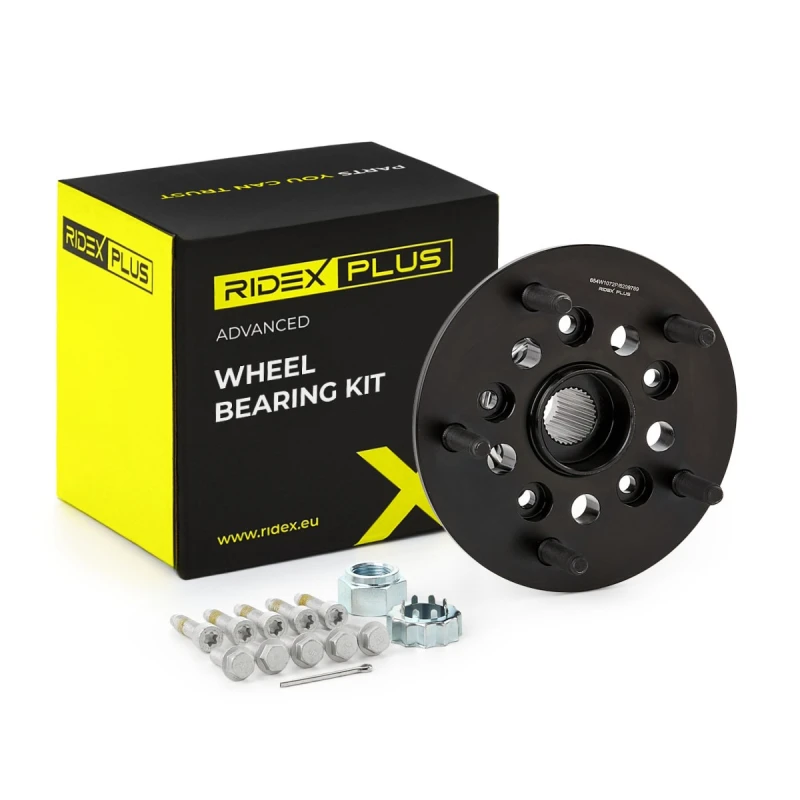 Image of RIDEX PLUS 654W1072P Wheel bearing kit Photo corresponds to scope of supply, Front Axle, with bolts/screws Wheel Bearing Kit (654)
