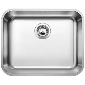 image of Single Bowl Undermount Chrome Stainless Steel Kitchen Sink - Blanco Supra 500-U