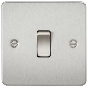Image of 10 PACK - Flat Plate 10AX 1G 2 Way Switch - Brushed Chrome