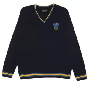 Image of Harry Potter Womens/Ladies Ravenclaw House Knitted Jumper (3XL) (Navy)