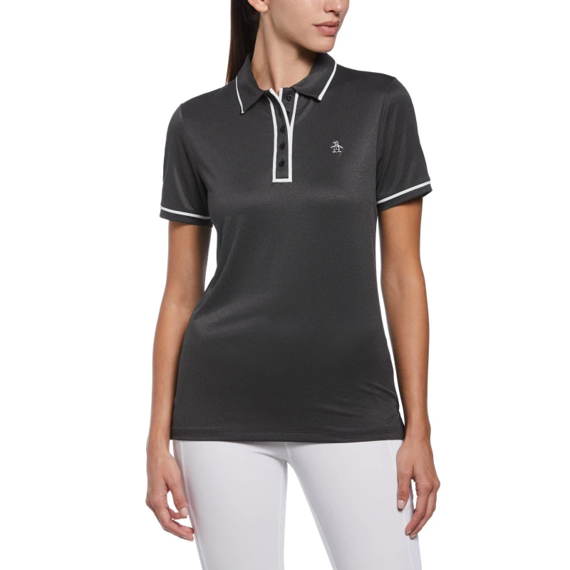 Image of Original Penguin Golf Essentials Performance Polo Womens - Black 8