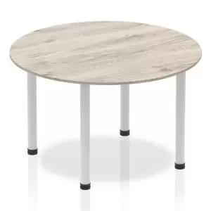 Image of Impulse 1200 round Meeting Table Grey Oak I003257