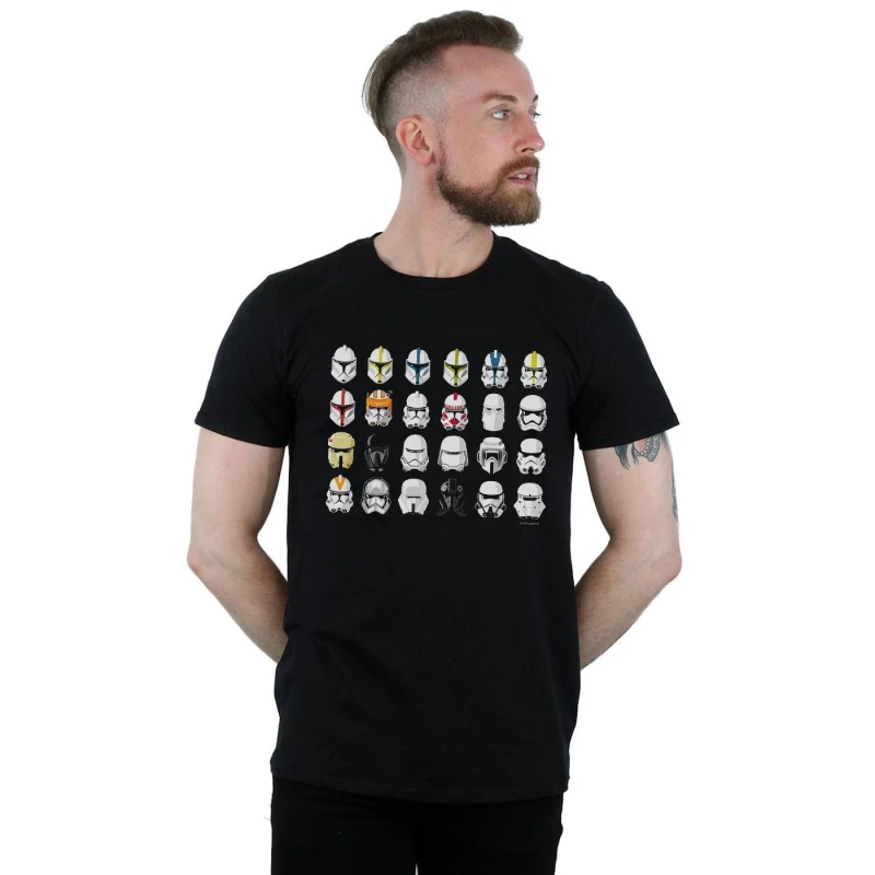 Image of Star Wars Star Wars Men Trooper Helmets T-Shirt in Black Size: Small Black S Male 5059276894092