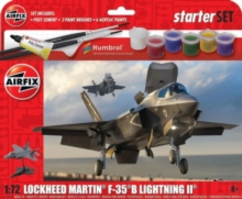 Image of Airfix Starter Set Lockheed Martin F 35B Lightning II 1:72 Model Kit Multi unisex