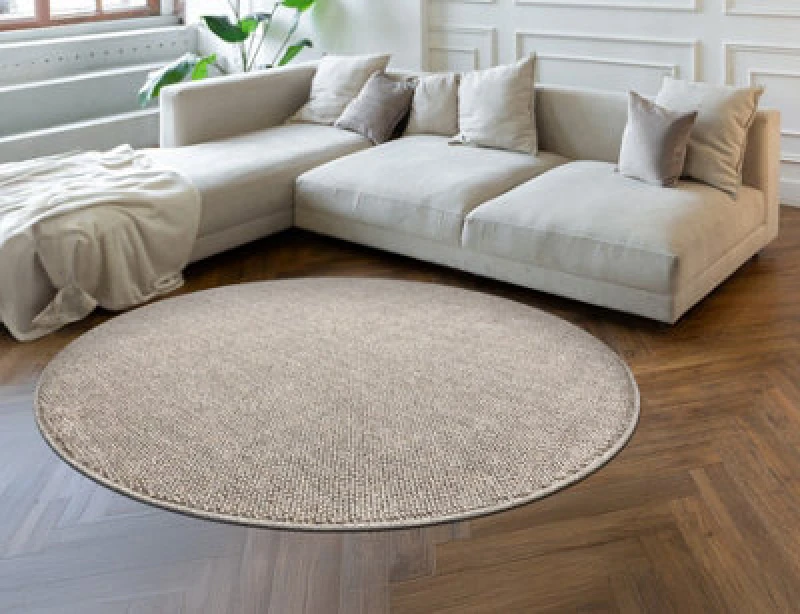 Image of RugsX Carpet Casablanca Loom Circle Brown, Loop, Soft Indoor & Outdoor Circle 80 Cm