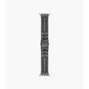 Image of Diesel Mens Gunmetal-Tone Stainless Steel Band For Apple Watch, 42/44/45Mm - Gunmetal