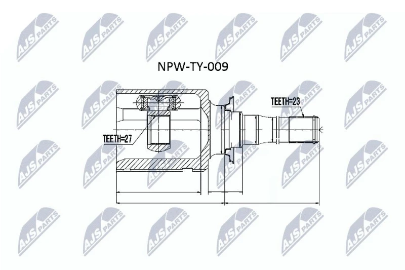 Image of NTY CV joint kit NTY NPW-TY-009