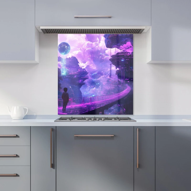 Image of Designer Kitchen Splashbacks Elena Sable: 00022 Kitchen Splashback Size: 600mm x 750mm Multicolor Unisex 600mm x 750mm