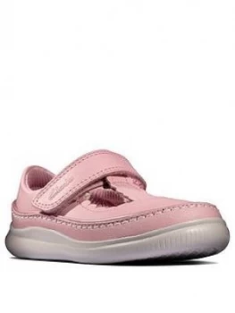 Image of Clarks Girls Crest Sky Toddler Shoe - Pink