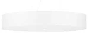 Image of Skala Cylindrical Pendant Light White 80cm E27