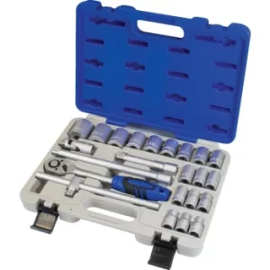 image of 1/2" Square Drive 23 Piece Metric Socket Set