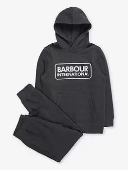 Image of Barbour International Boys Essential Tracksuit - Charcoal Marl, Charcoal Marl, Size Age: 10-11 Years