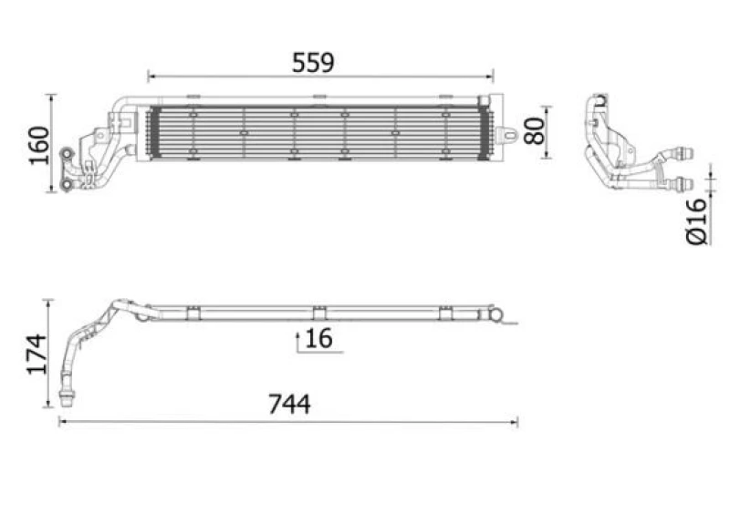 Image of Engine radiator MAHLE CR 2697 000P