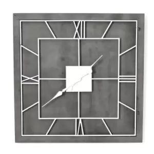 image of Williston Grey Large Square Wall Clock