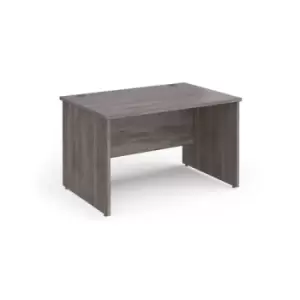 image of Maestro 25 straight desk 1200mm x 800mm - grey oak top with panel end leg